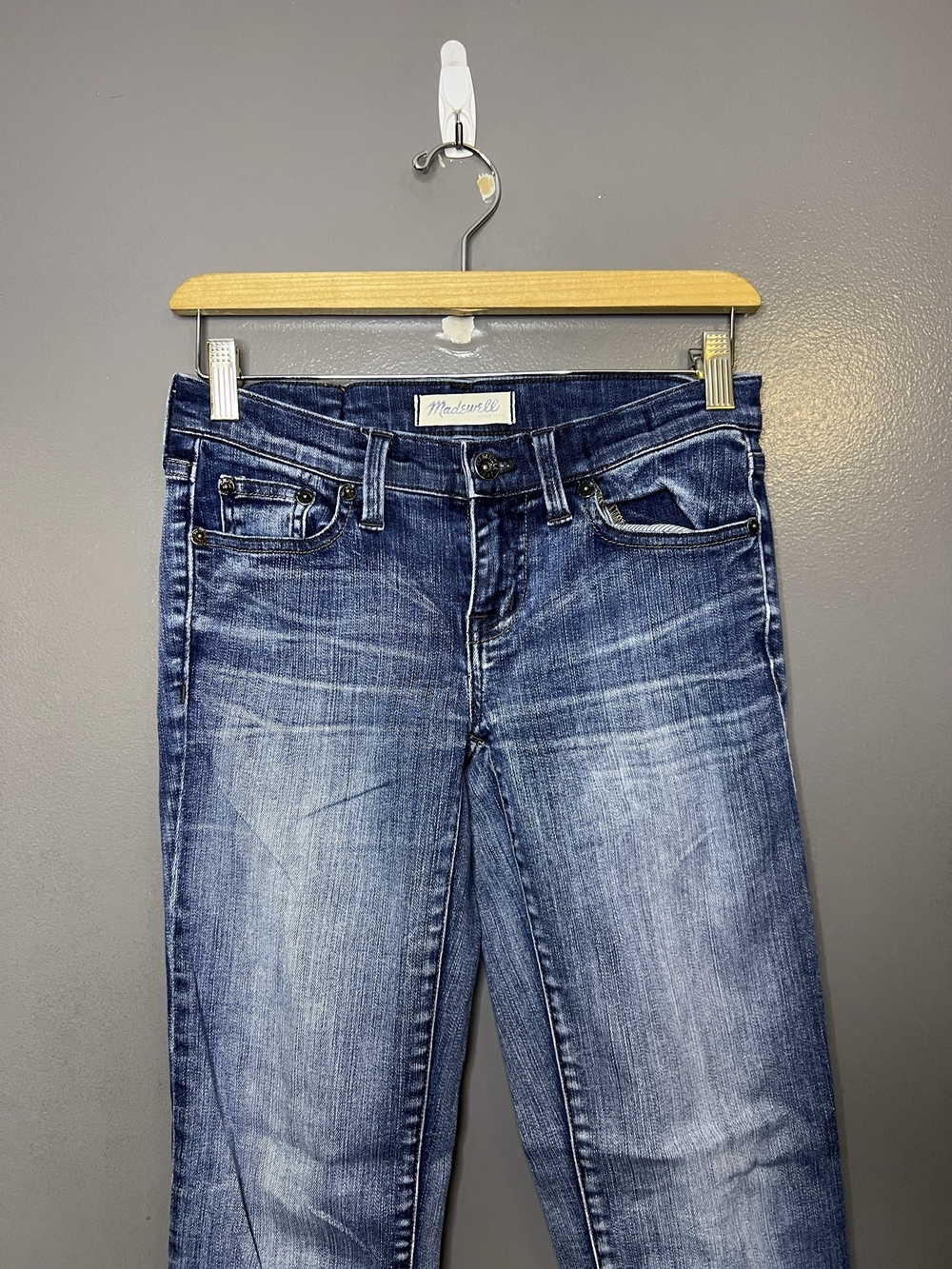 Madewell Skinny Jeans Womens 25x32 Medium Wash Blue Faded Slim Stretch Denim
